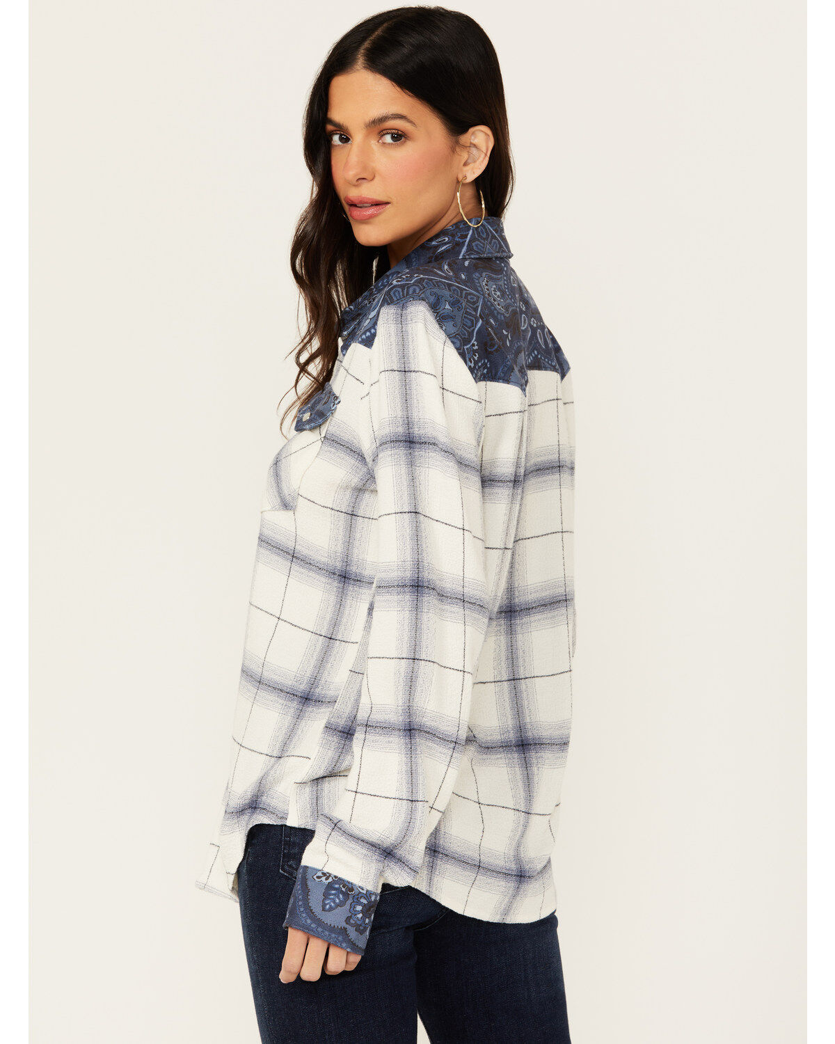 Idyllwind Women's Ethel Featherlight Plaid Print Long Sleeve Pearl Snap Western Shirt