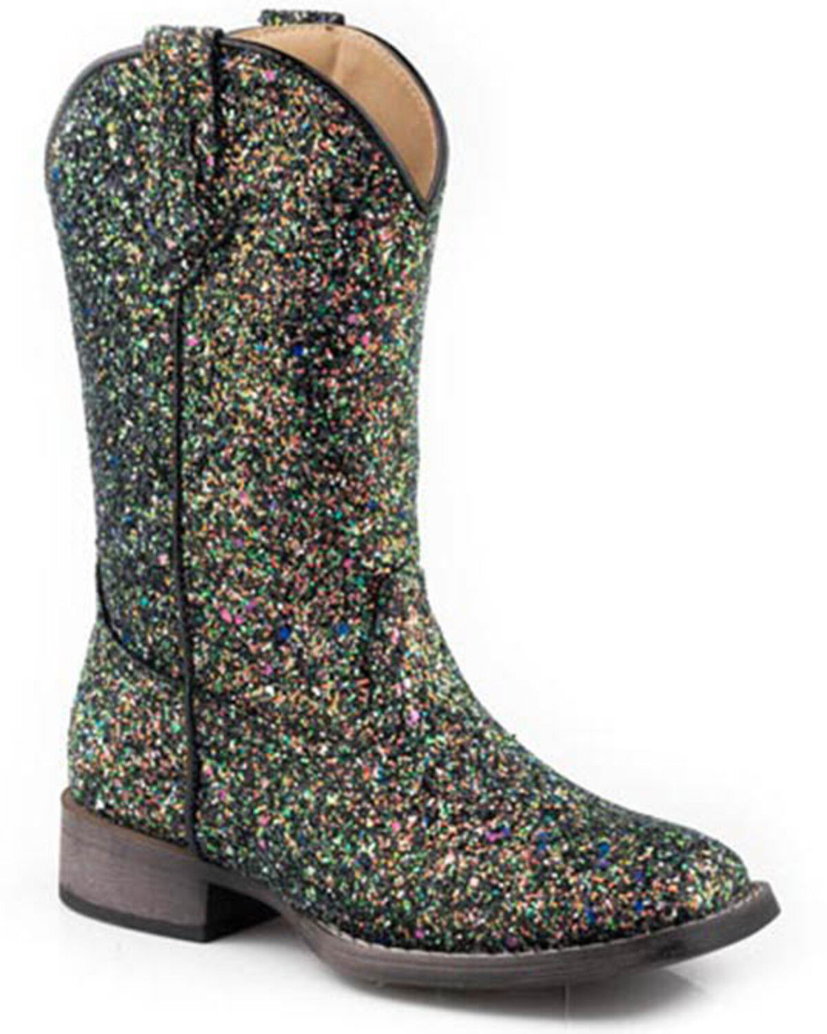 Roper Little Girls' Glitter Galore Western Boots - Broad Square Toe