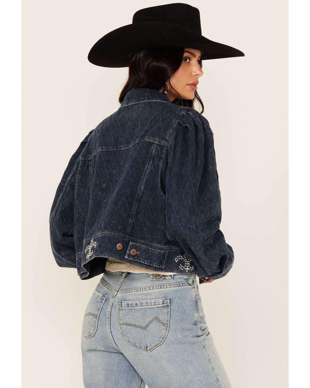 Miss Me Women's Dark Wash Denim Jacket