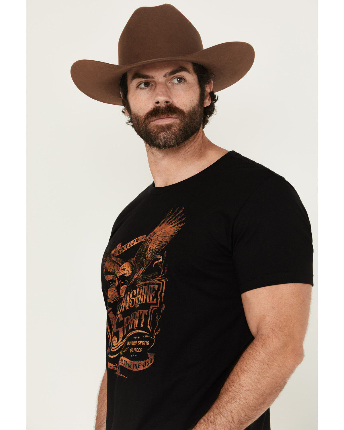 Moonshine Spirit Men's Country Soul Eagle Short Sleeve Graphic T-Shirt