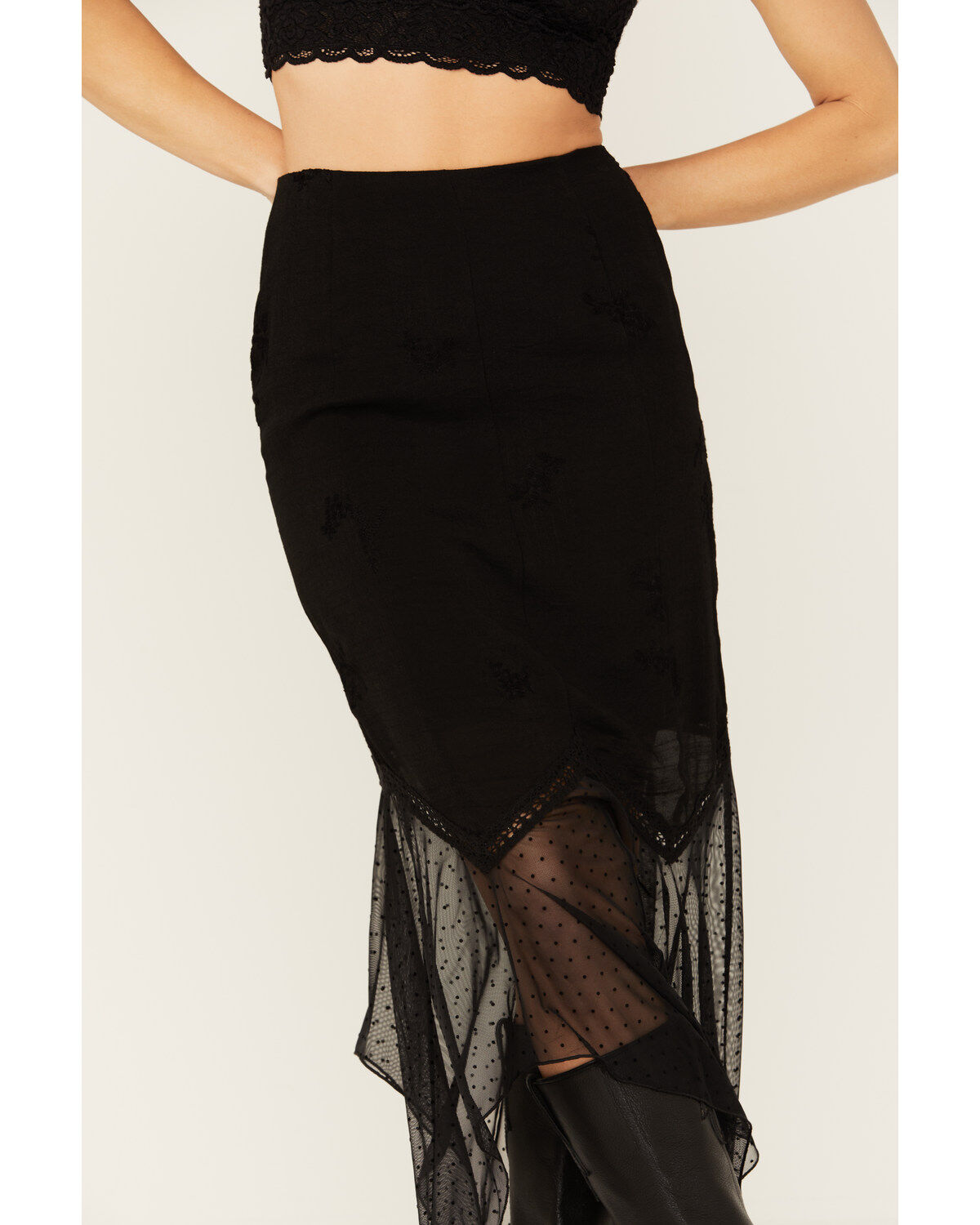 Wild Moss Women's Jacquard Lace Skirt