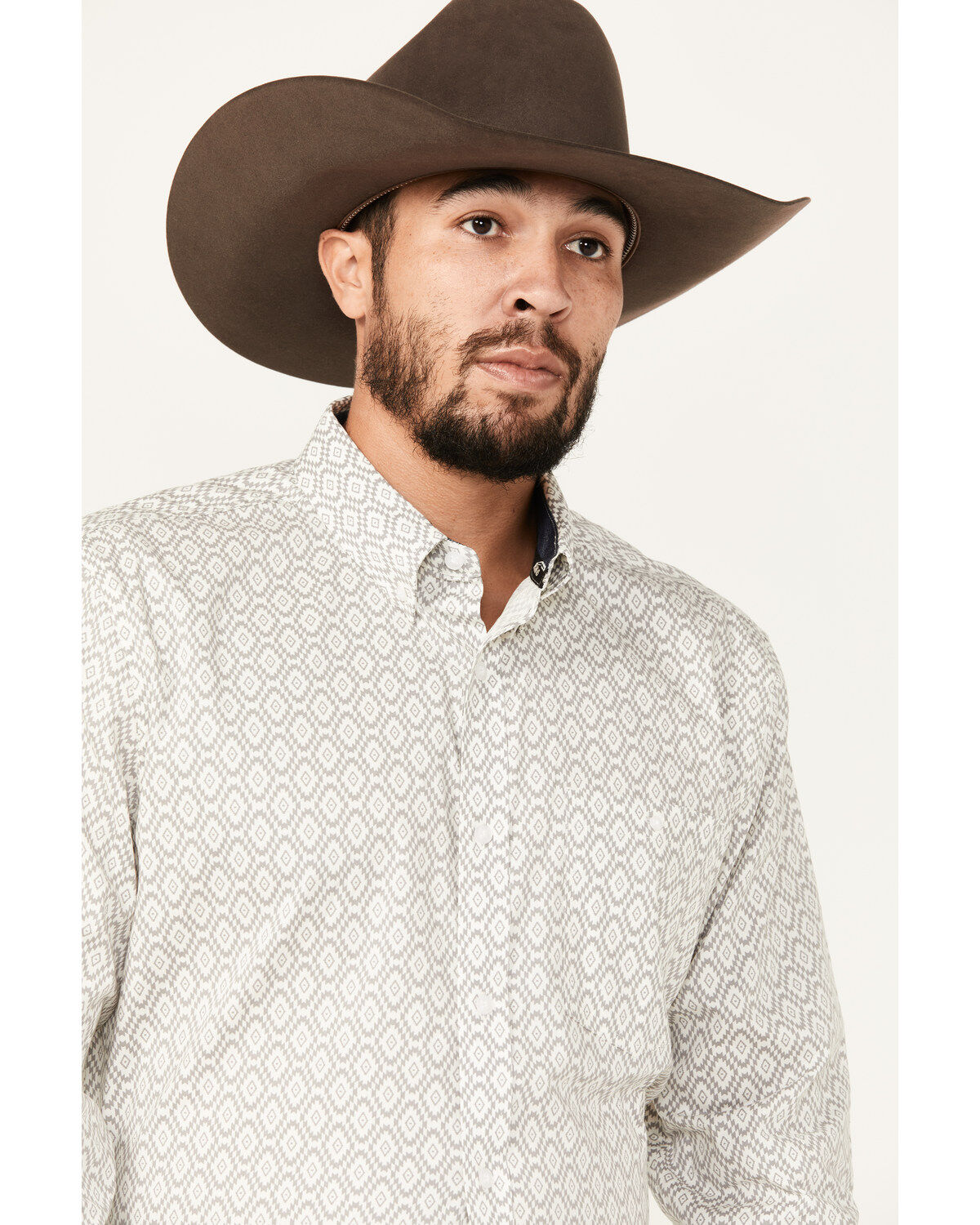 RANK 45® Men's Alton Southwestern Print Long Sleeve Button-Down Shirt