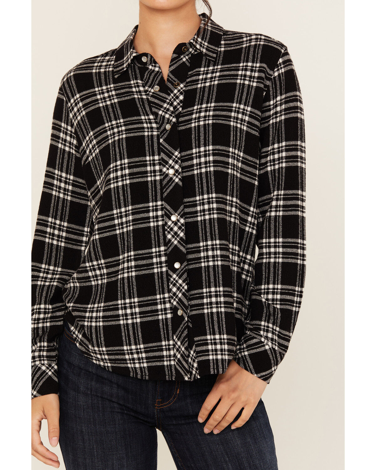 Idyllwind Women's Featherlight Plaid Print Long Sleeve Pearl Snap Western Shirt