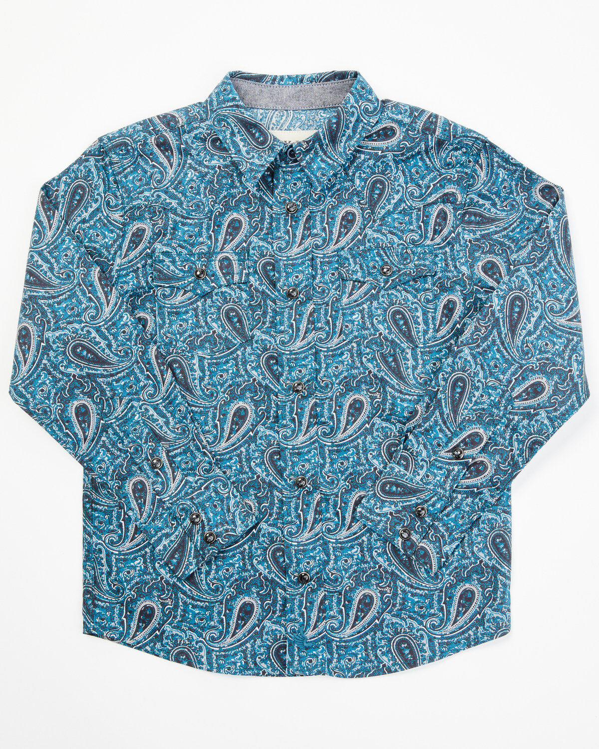 Cody James Toddler Boys' Lasso Paisley Print Long Sleeve Snap Western Shirt