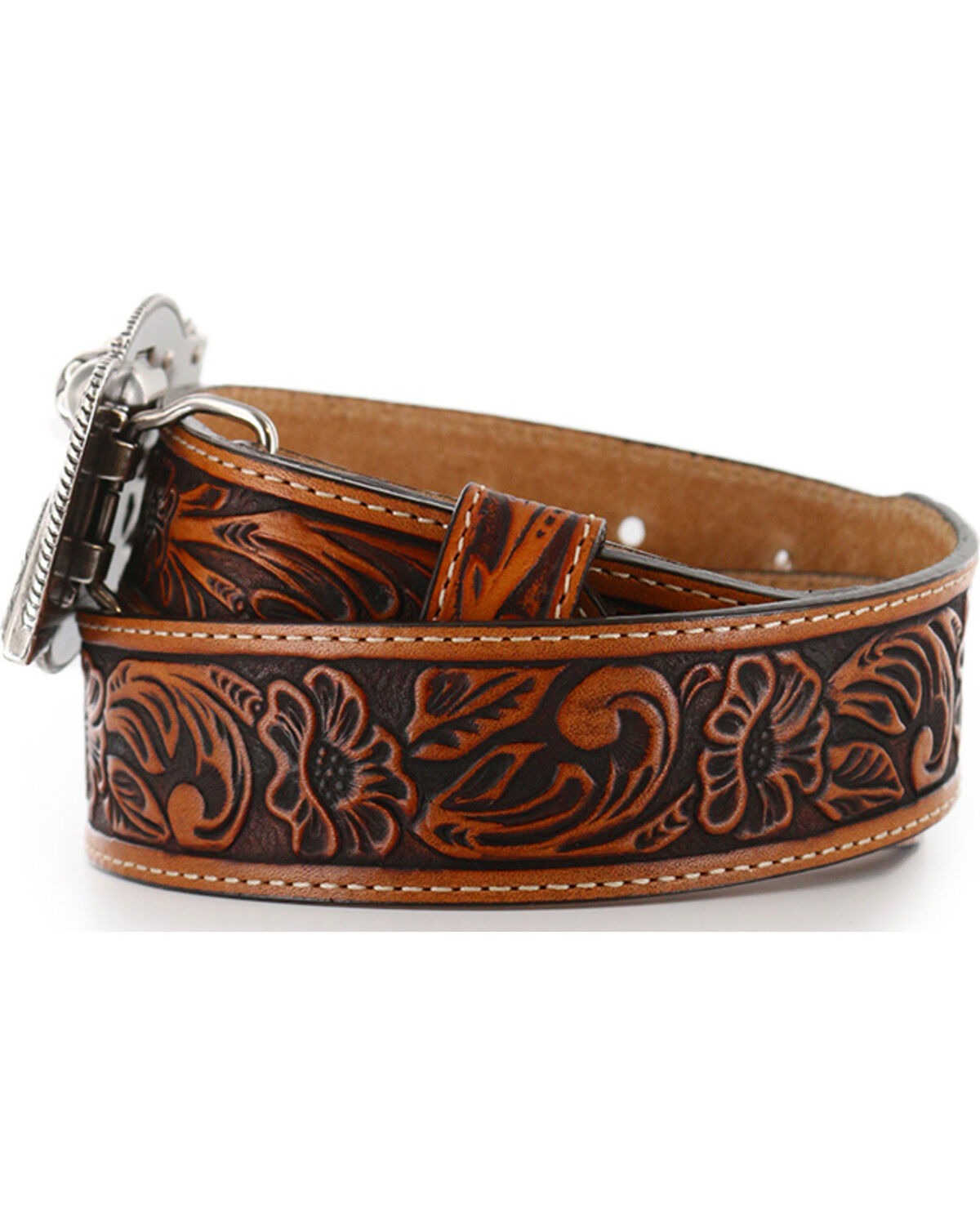 Justin Kid's Tooled Leather Belt