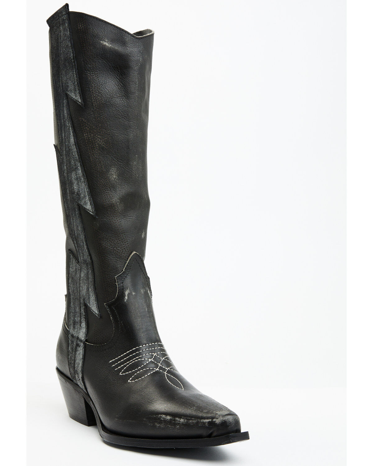 Italian Cowboy Women's Bolt Overlay Tall Western Boots - Snip Toe