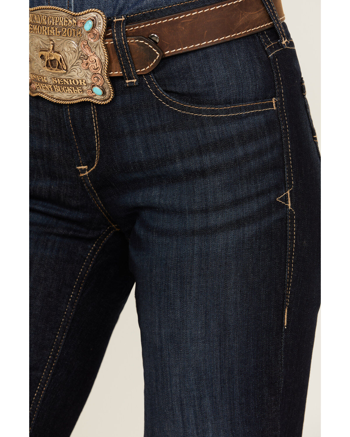 Ariat Women's R.E.A.L. Dark Wash Ophelia Prefect Rise Trouser Denim Jeans
