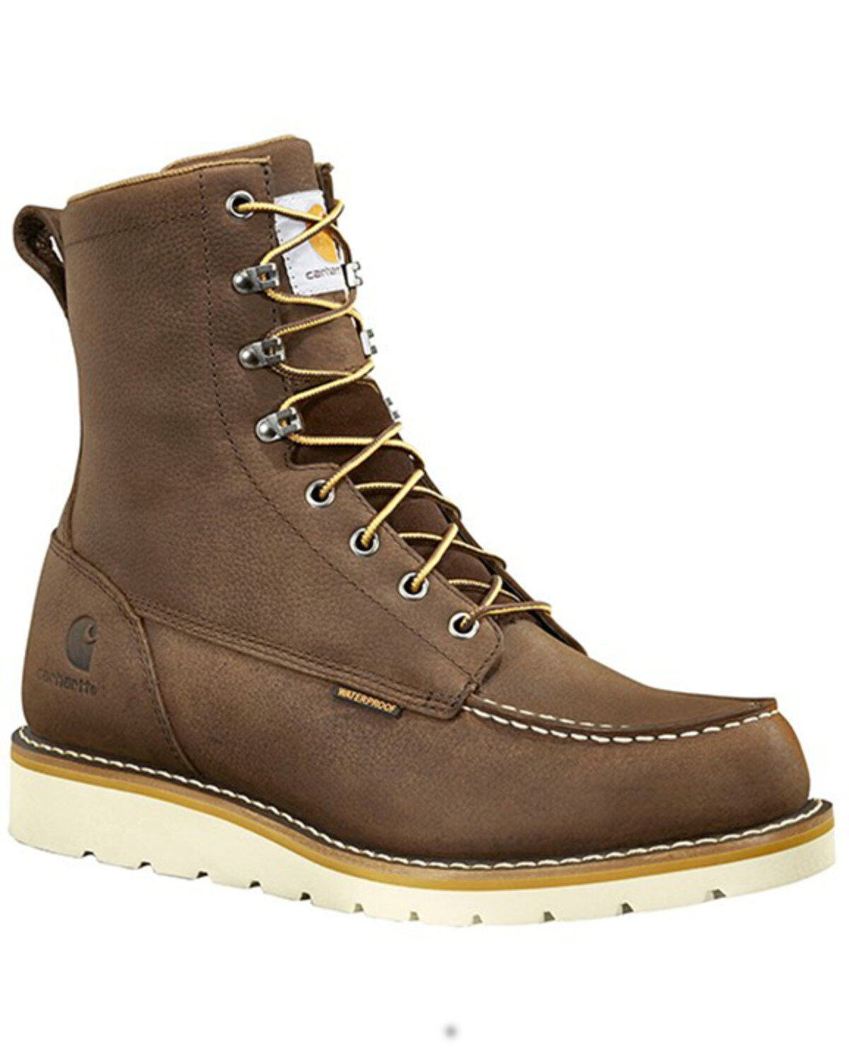 Carhartt Men's WP Soft Toe 8" Lace-Up Wedge Work Boots - Moc Toe