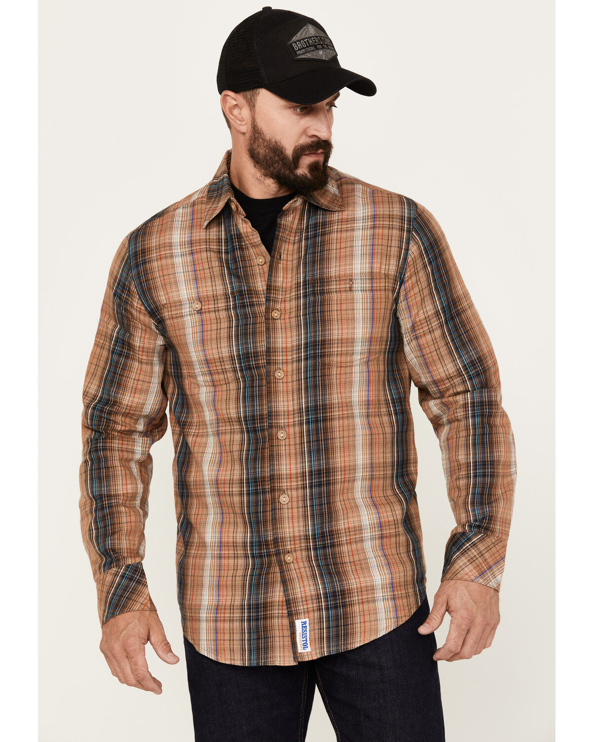 Resistol Men's Vail Large Plaid Button Down Western Shirt