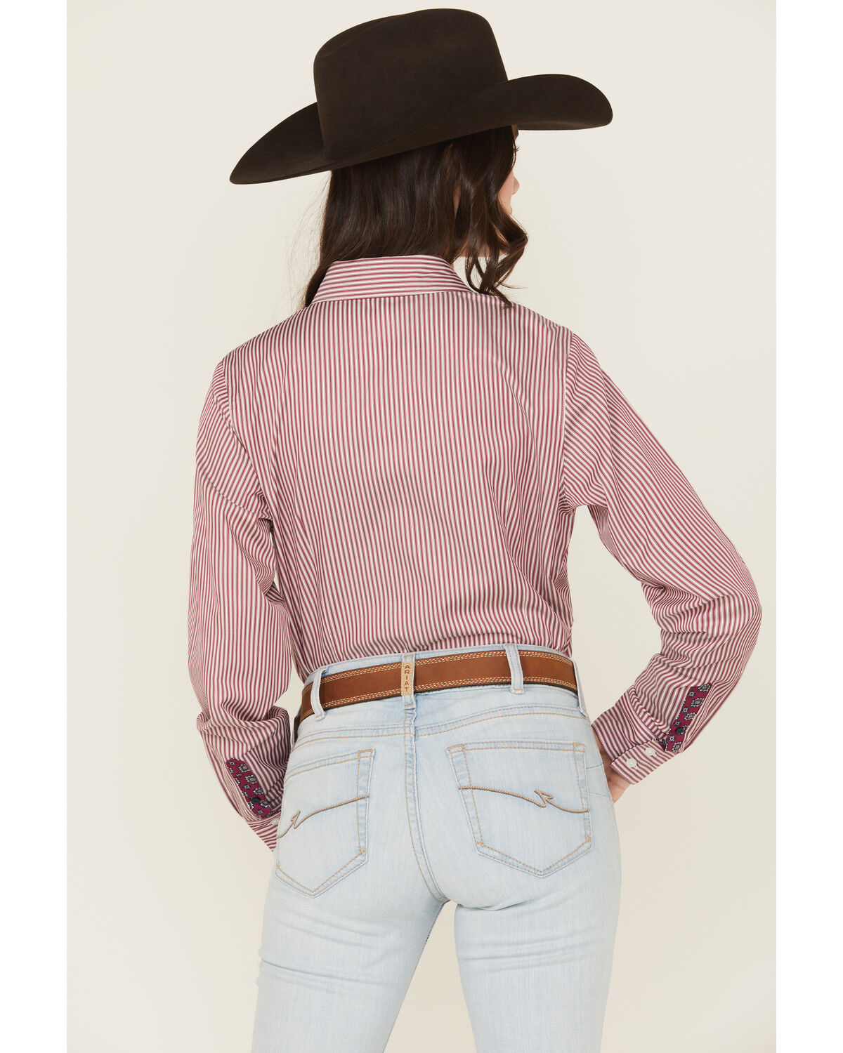 Cinch Women's Boot Barn Exclusive Striped Print Long Sleeve Button-Down Stretch Western Shirt