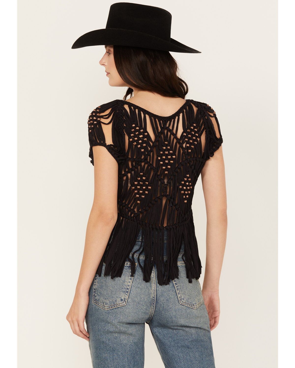 Shyanne Women's Hand Macrame Fringe Top