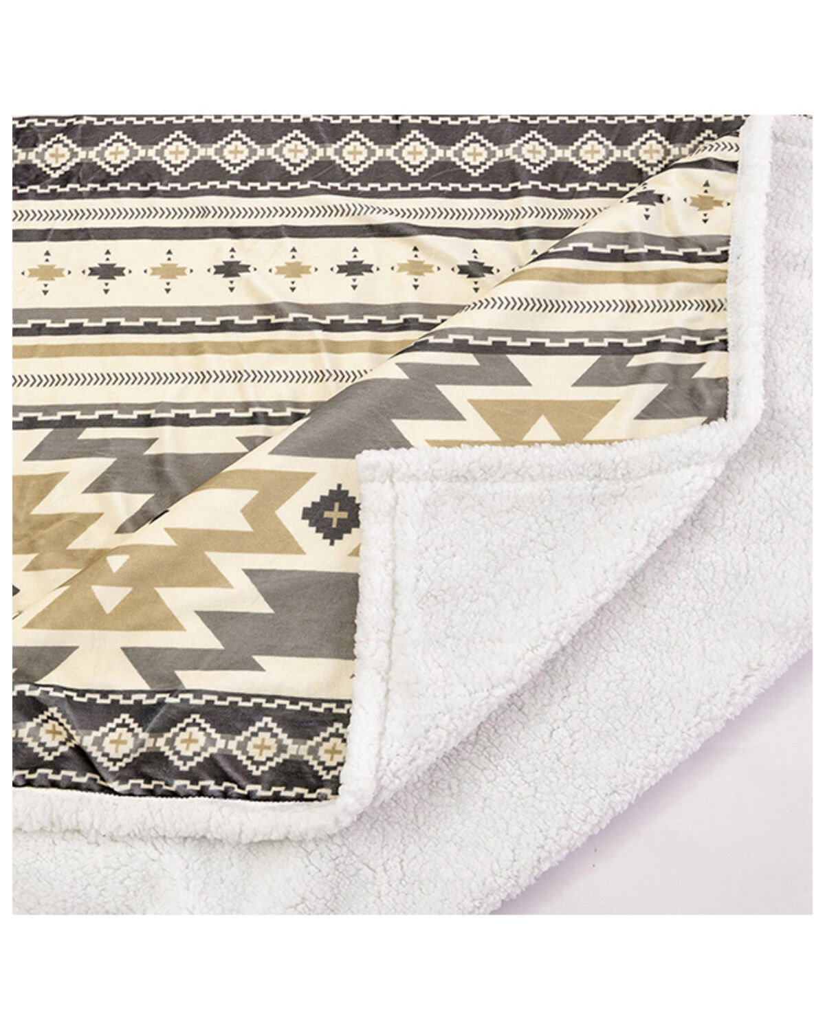 HiEnd Accents Desert Sage Campfire Sherpa Throw