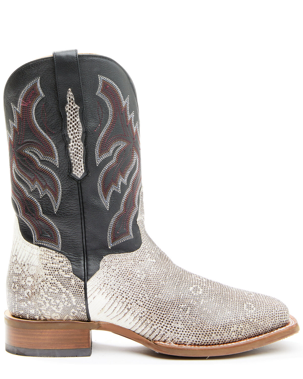 El Dorado Men's Natural Ring Tail Lizard Exotic Western Boots - Broad Square Toe