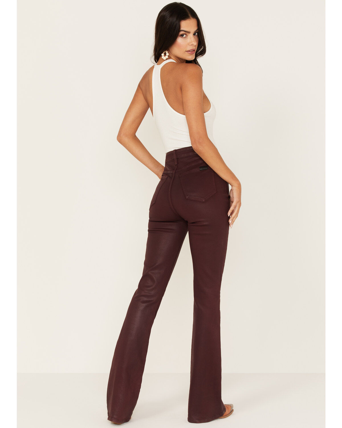 7 For All Mankind Women's High Rise Coated Slim Bootcut Jeans