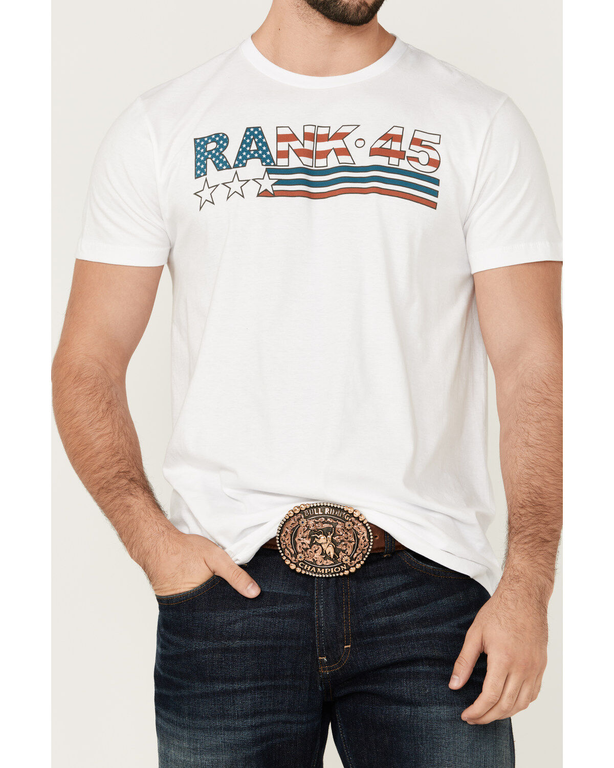 RANK 45&reg; Men's Americana Logo Short Sleeve Graphic T-Shirt