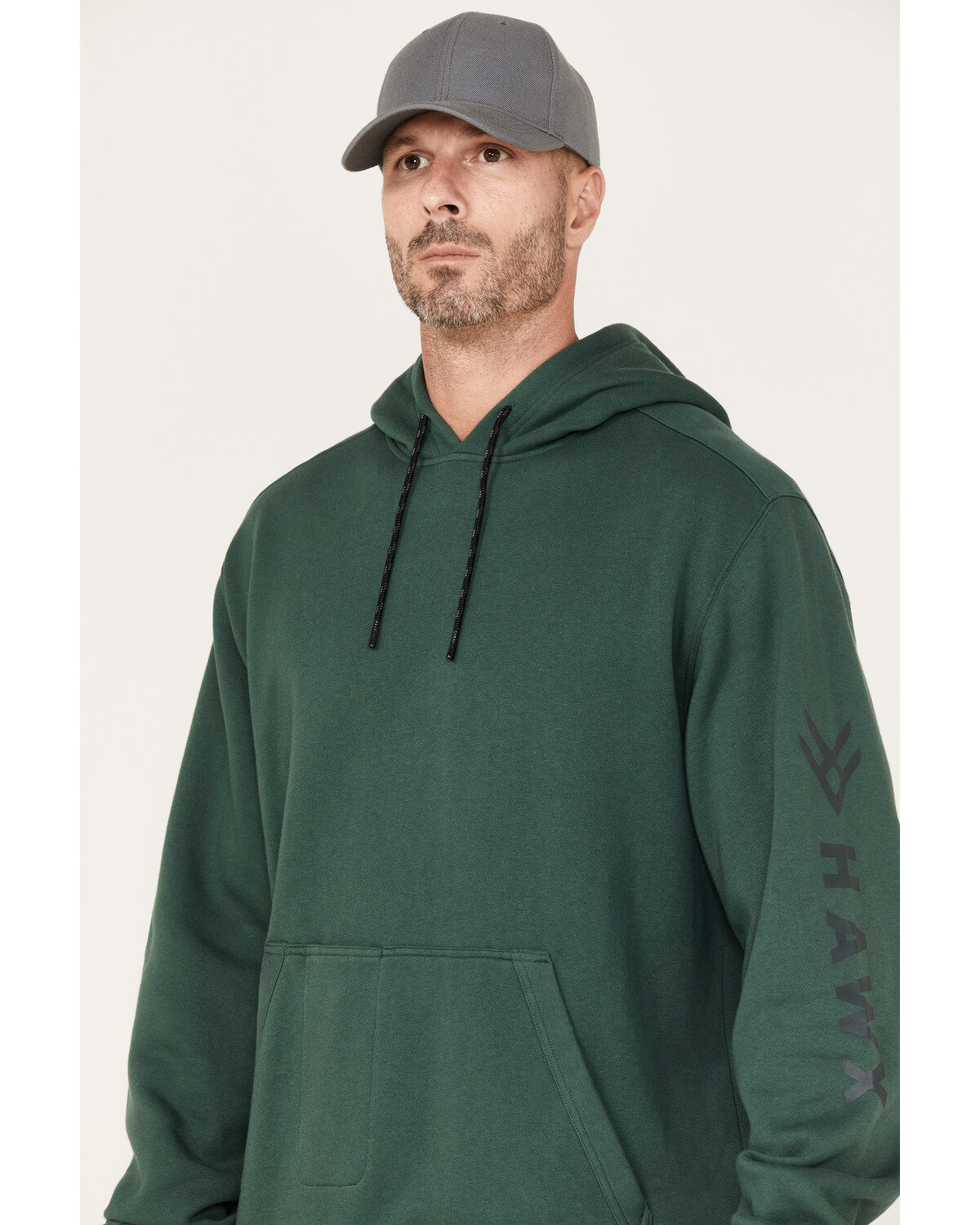 Hawx Men's Primo Logo Graphic Fleece Hooded Work Sweatshirt