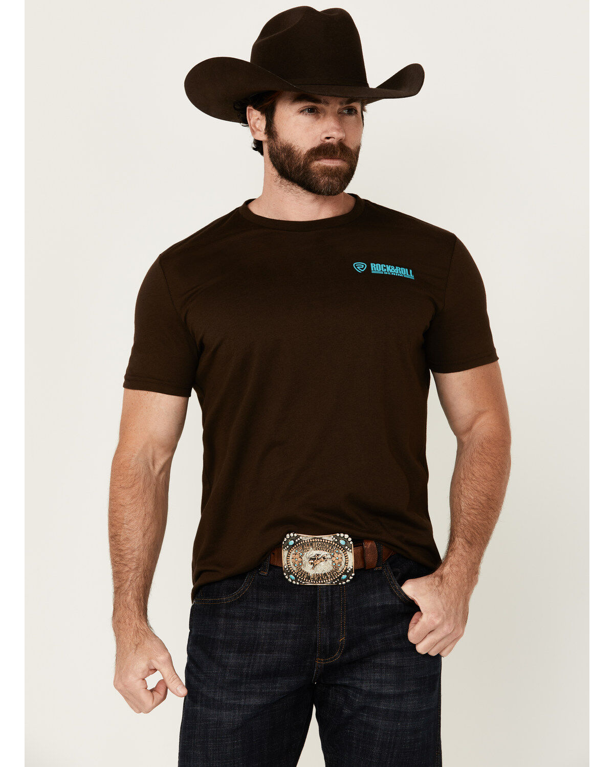 Rock & Roll Denim Men's Southwestern Circle Logo Short Sleeve Graphic T-Shirt