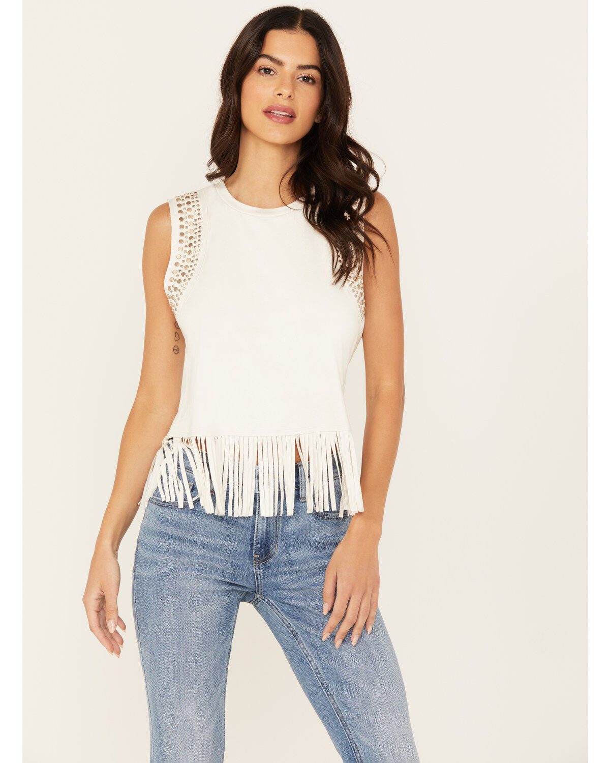 Idyllwind Women's Lillian Studded Fringe Tank Top