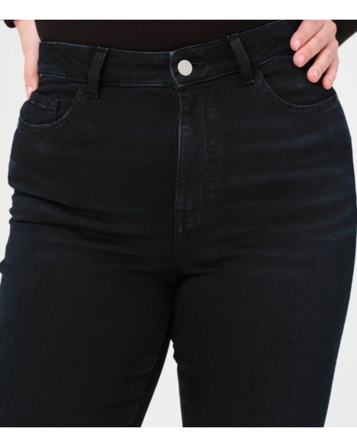 Warp + Weft Women's Mia Dark Wash High Rise Flare Stretch Denim Jeans - Plus