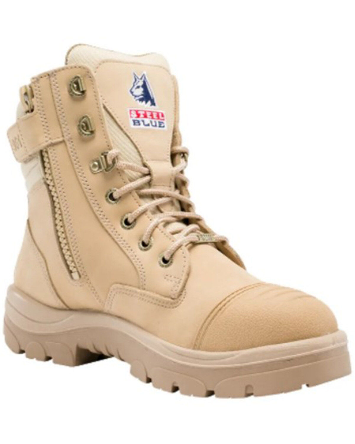 Steel Blue Men's Southern Cross 6" Zip & Lace-Up WP Scuff Work Boot - Steel Toe