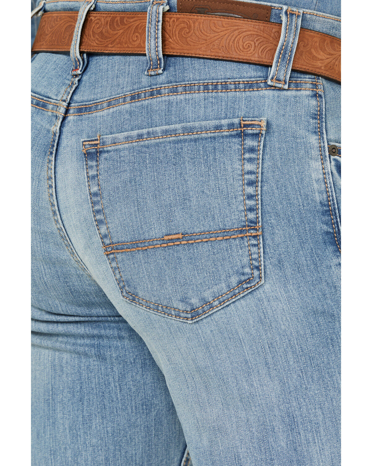 Justin Men's 1879 Light Wash Modern Slim Straight Stretch Denim Jeans