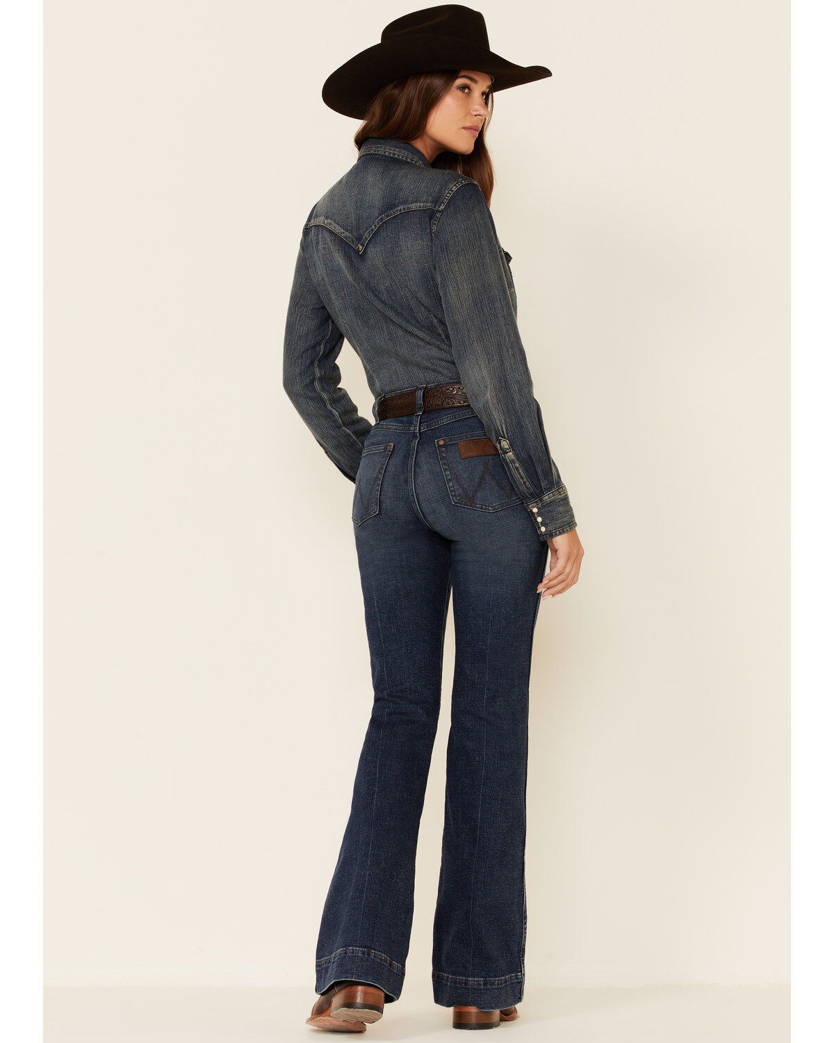 Wrangler Retro Women's Sara Dark Wash High Rise Bootcut Jeans