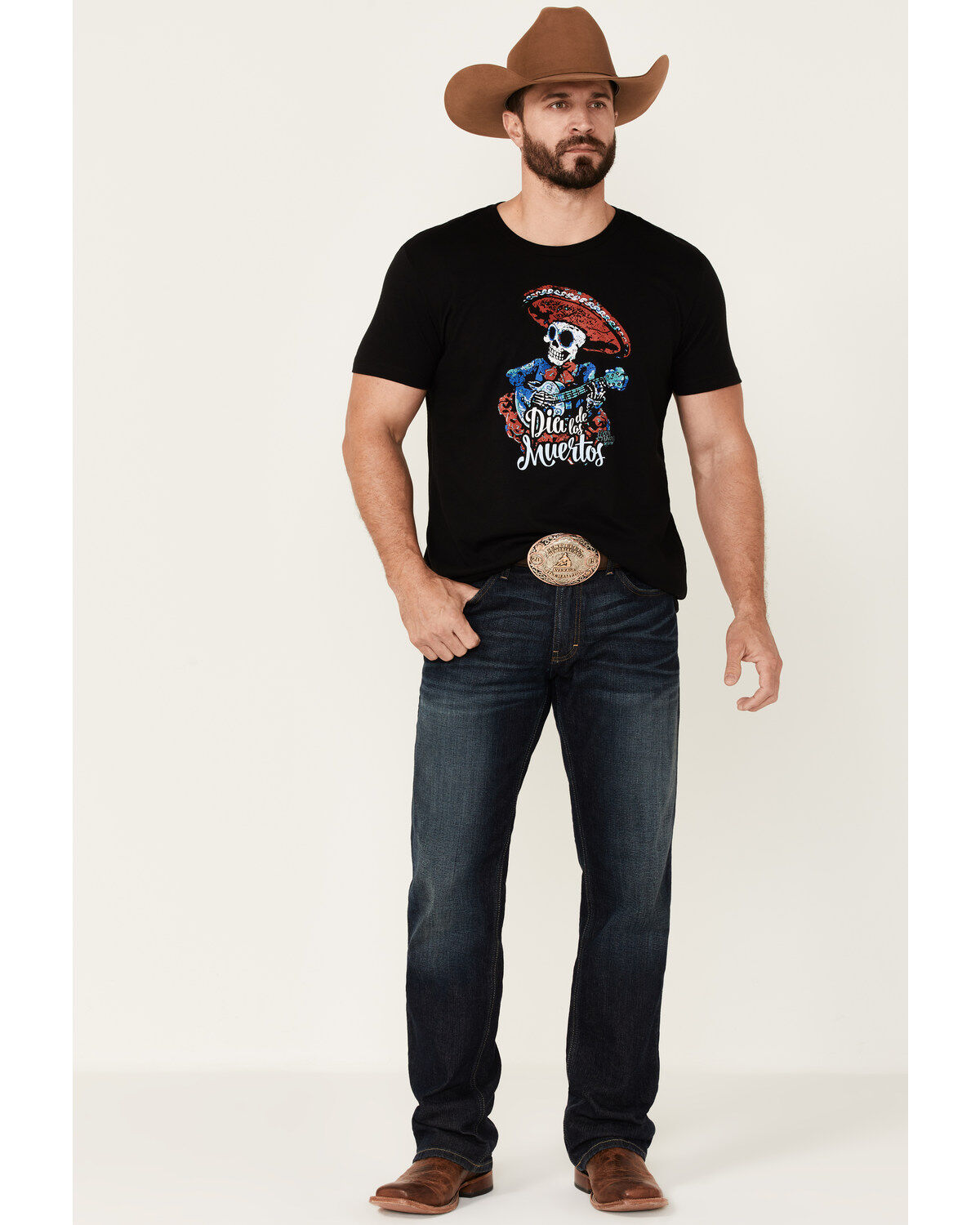 Moonshine Spirit Men's Dia De Las Muertos Graphic Short Sleeve T-Shirt