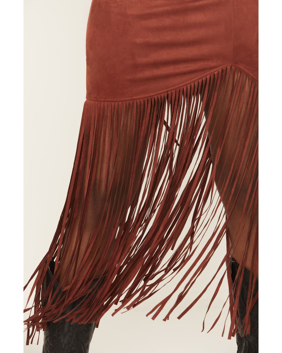 Shyanne Women's Faux Suede Fringe Mini Skirt