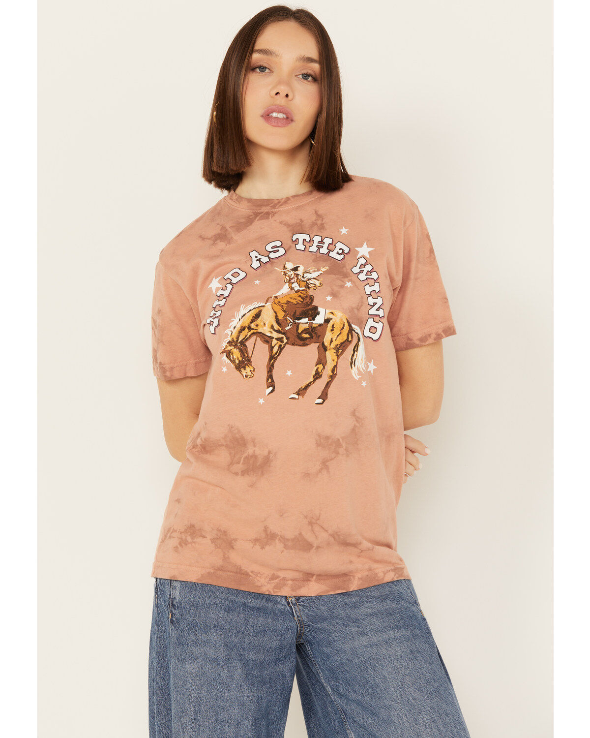 American Highway Women's Wild As The Wind Tie Dye Short Sleeve Graphic Tee