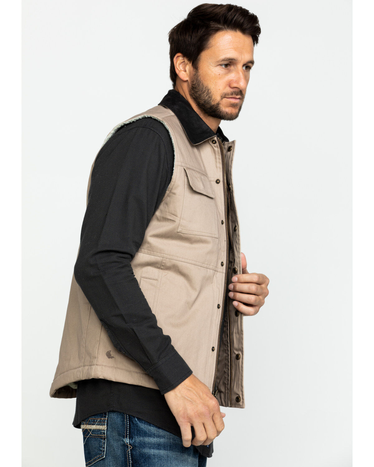 Cody James Men's Tan Ranchero Timberwolf Canvas Vest