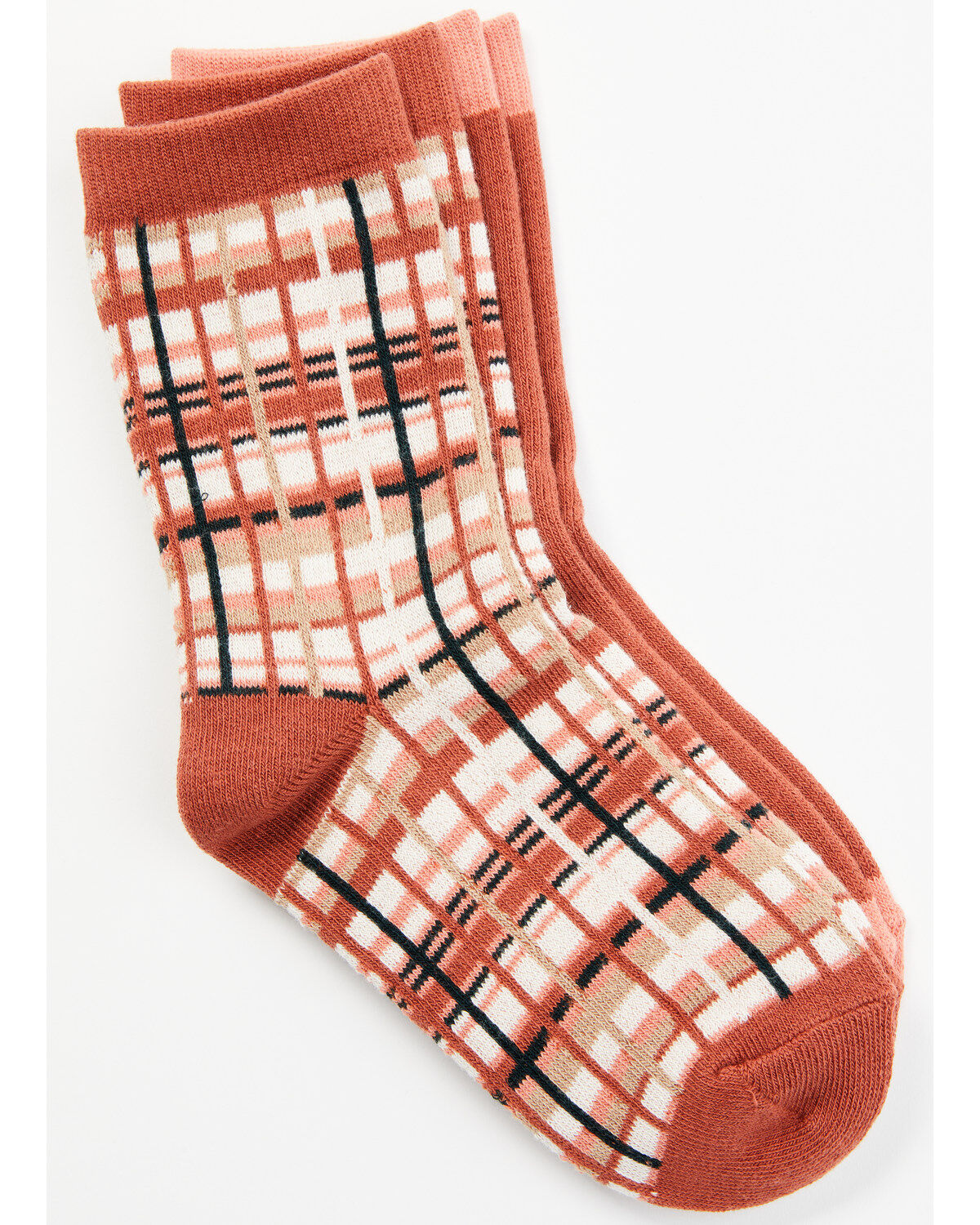 Shyanne Girls' Tennessee Plaid Print Socks - 2 Pack