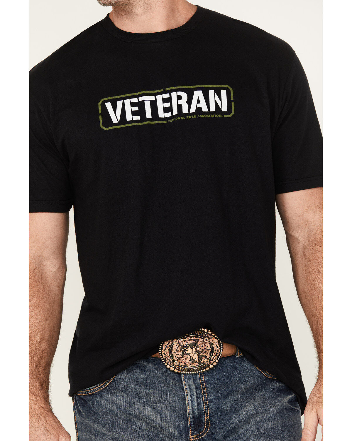 NRA Men's Veteran Flag Short Sleeve Graphic T-Shirt