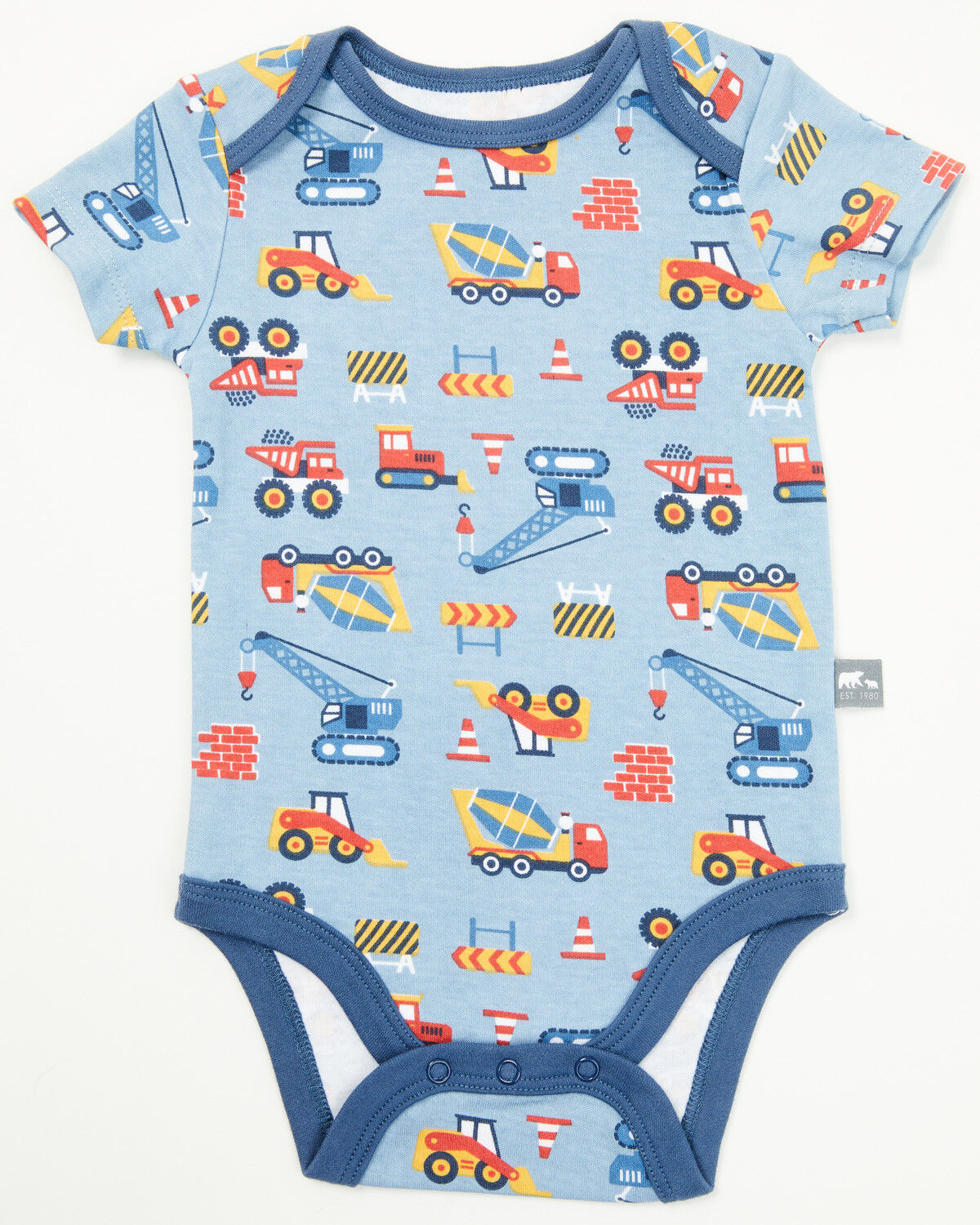 Rugged Bear Infant Boys' Construction Print Onesies - 2 Pack