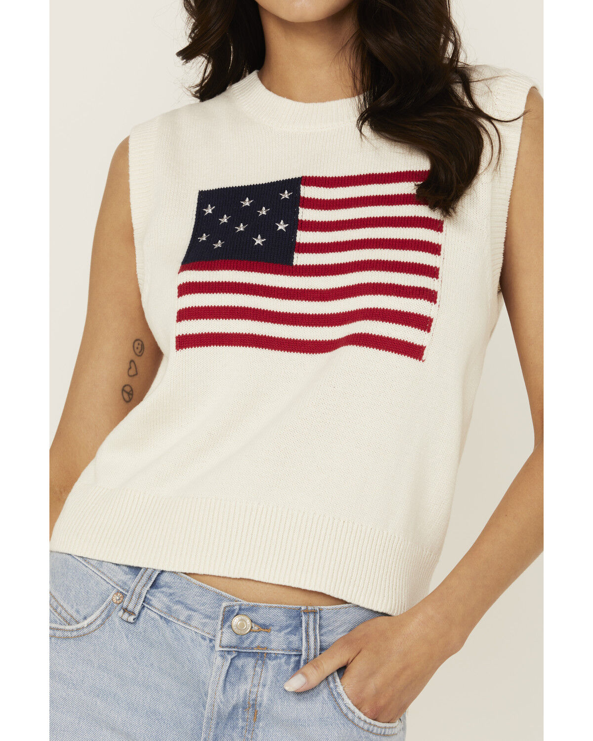 Sadie & Sage Women's Flag Sweater Tank