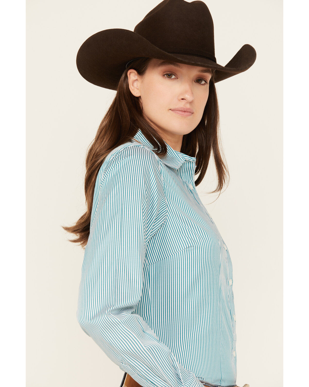 Cinch Women's TENCEL® Striped Long Sleeve Button-Down Western Core Shirt