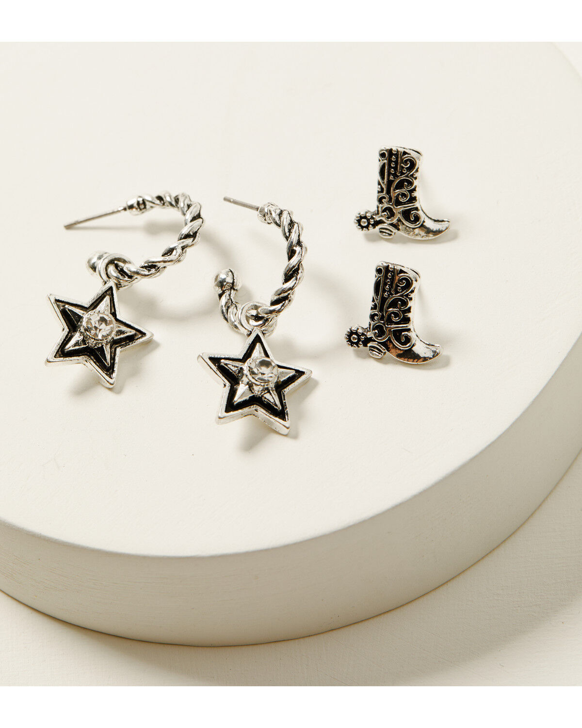 Shyanne Women's Stars and Boots Earring Set - 5 Piece