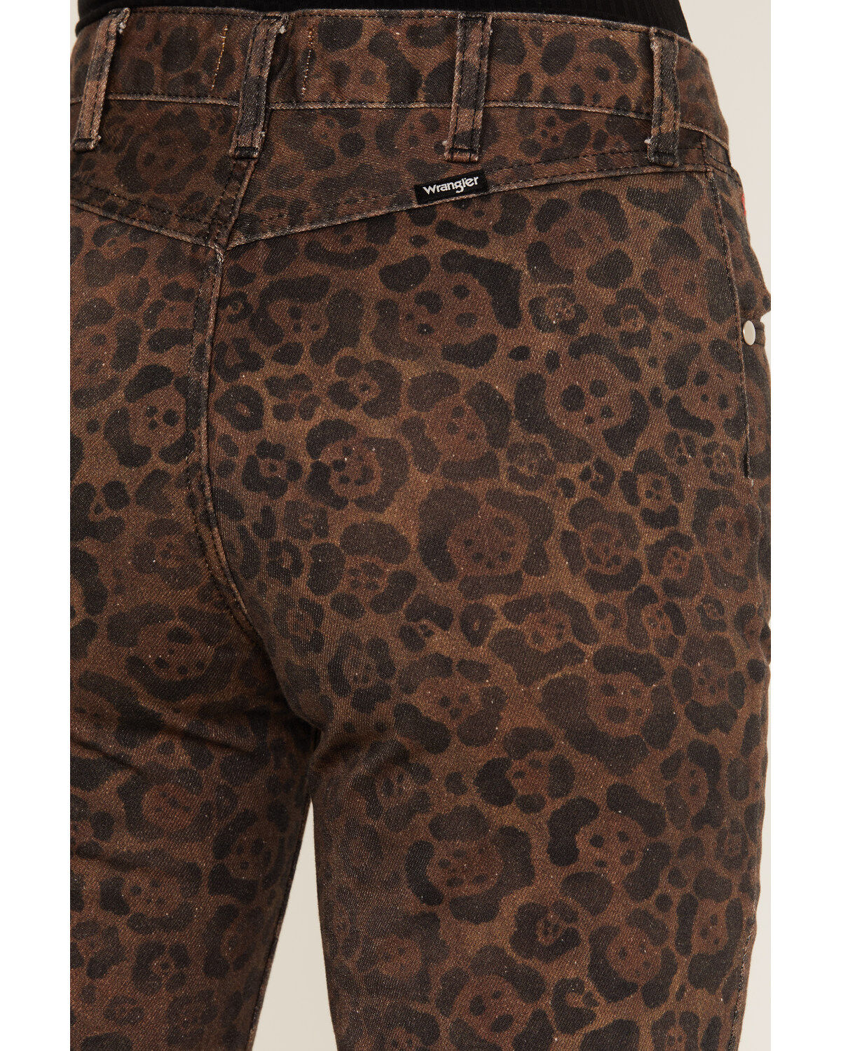 Wrangler X Fender Women's Leopard Print Lace-Up Denim Jeans