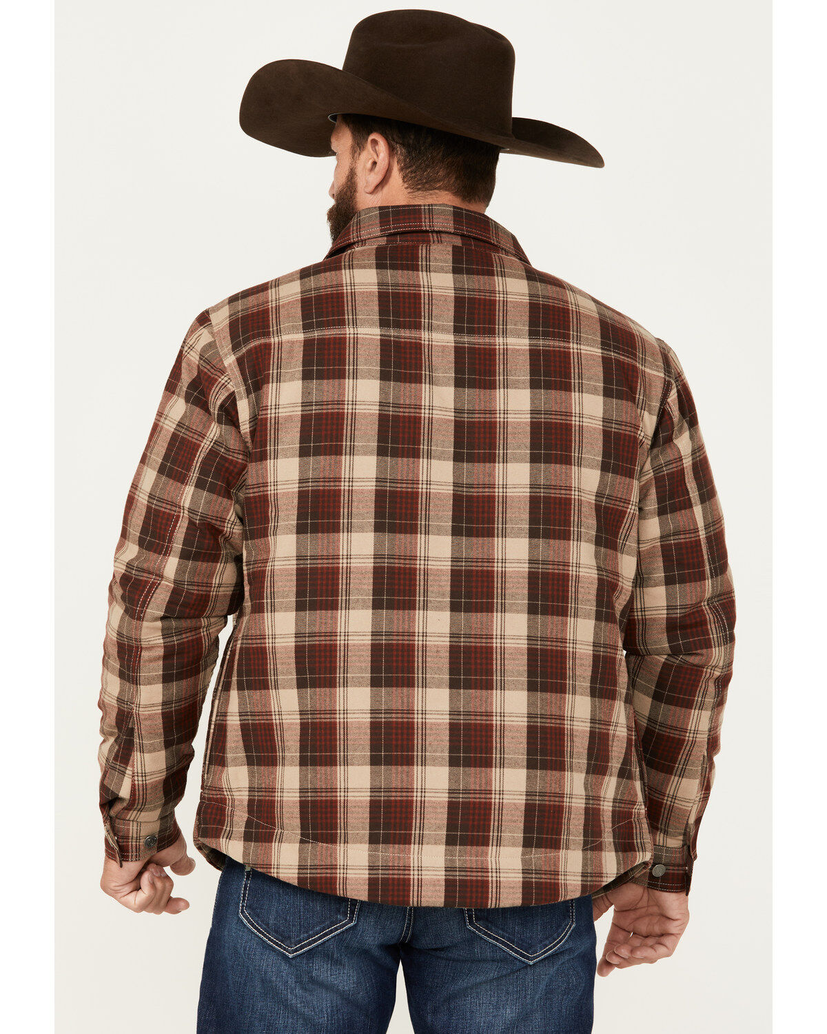 Justin Men's Jackson Plaid Print Snap Shacket