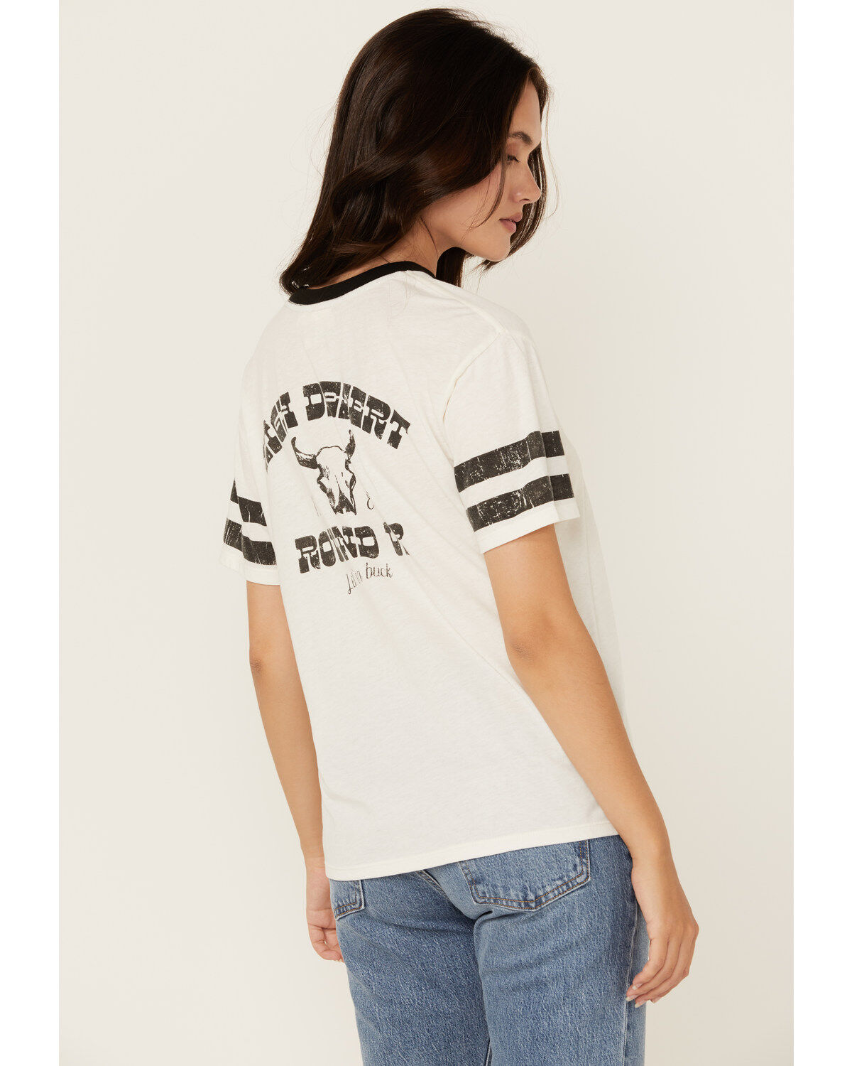 White Crow Women's Steer Head Football Short Sleeve Graphic Tee