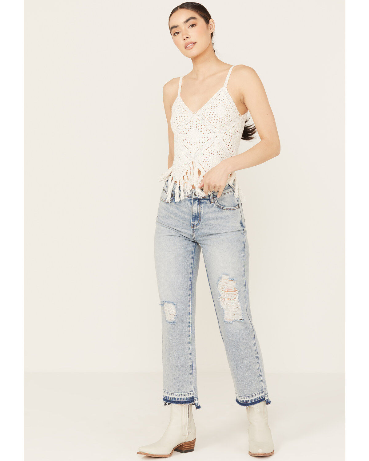 Shyanne Women's Crochet Fringe Tank