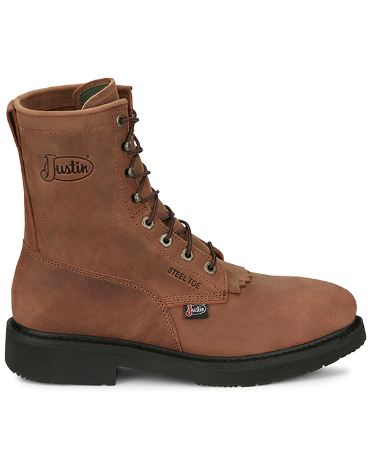 Justin Men's 8" Conductor Lace-Up Work Boots - Steel Toe