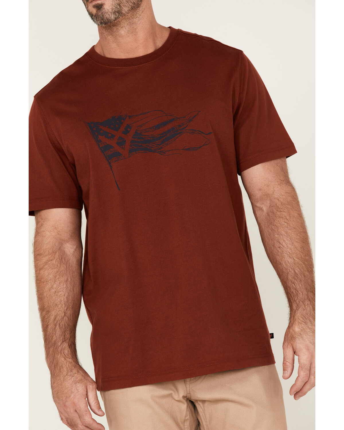 Hawx Men's Flying Flag Graphic Work T-Shirt