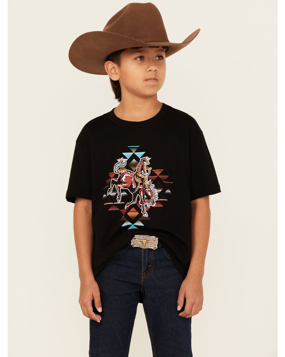 Cody James Boys' Southwest Rider Short Sleeve Graphic T-Shirt