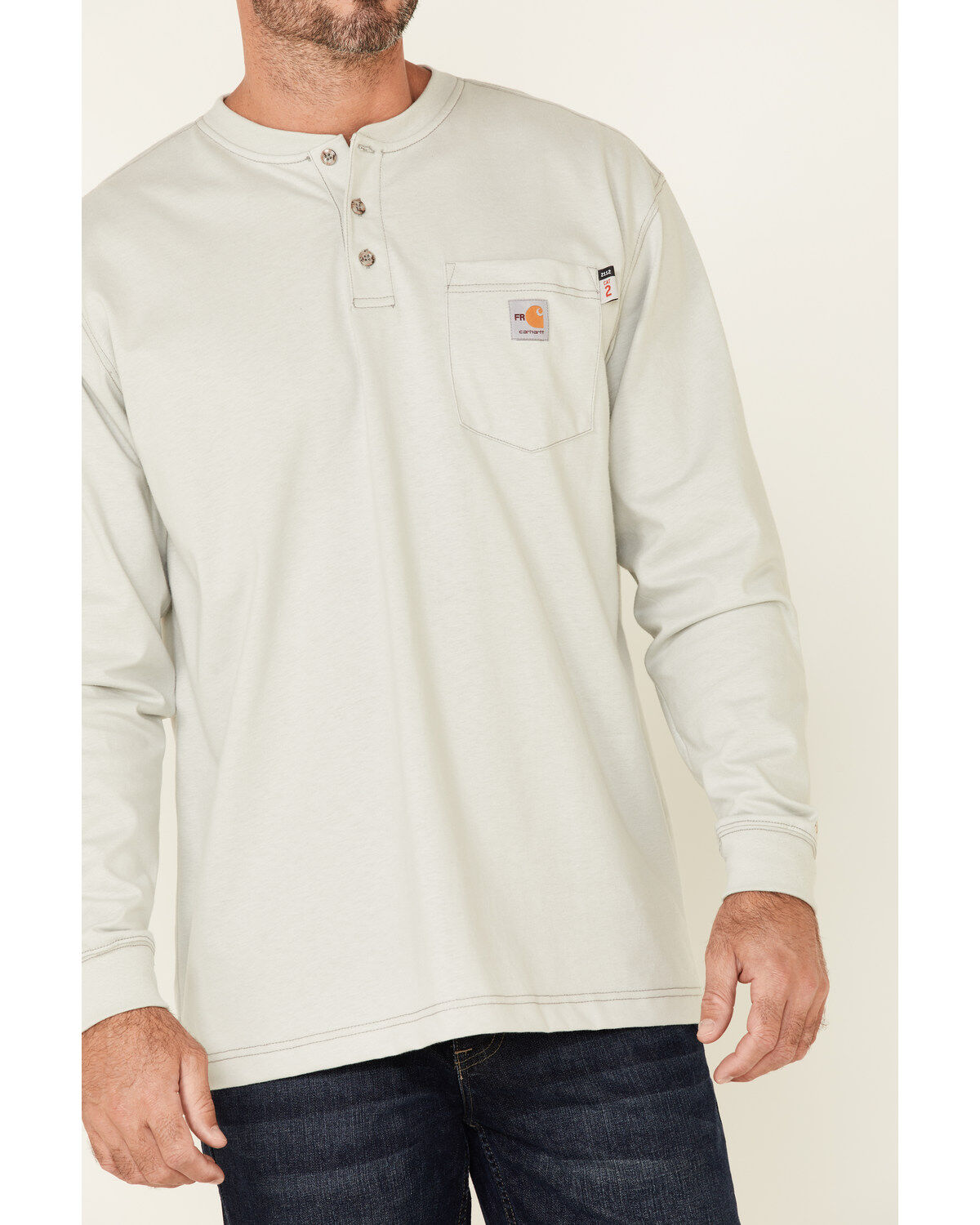 Carhartt Men's FR Henley Long Sleeve Work Shirt
