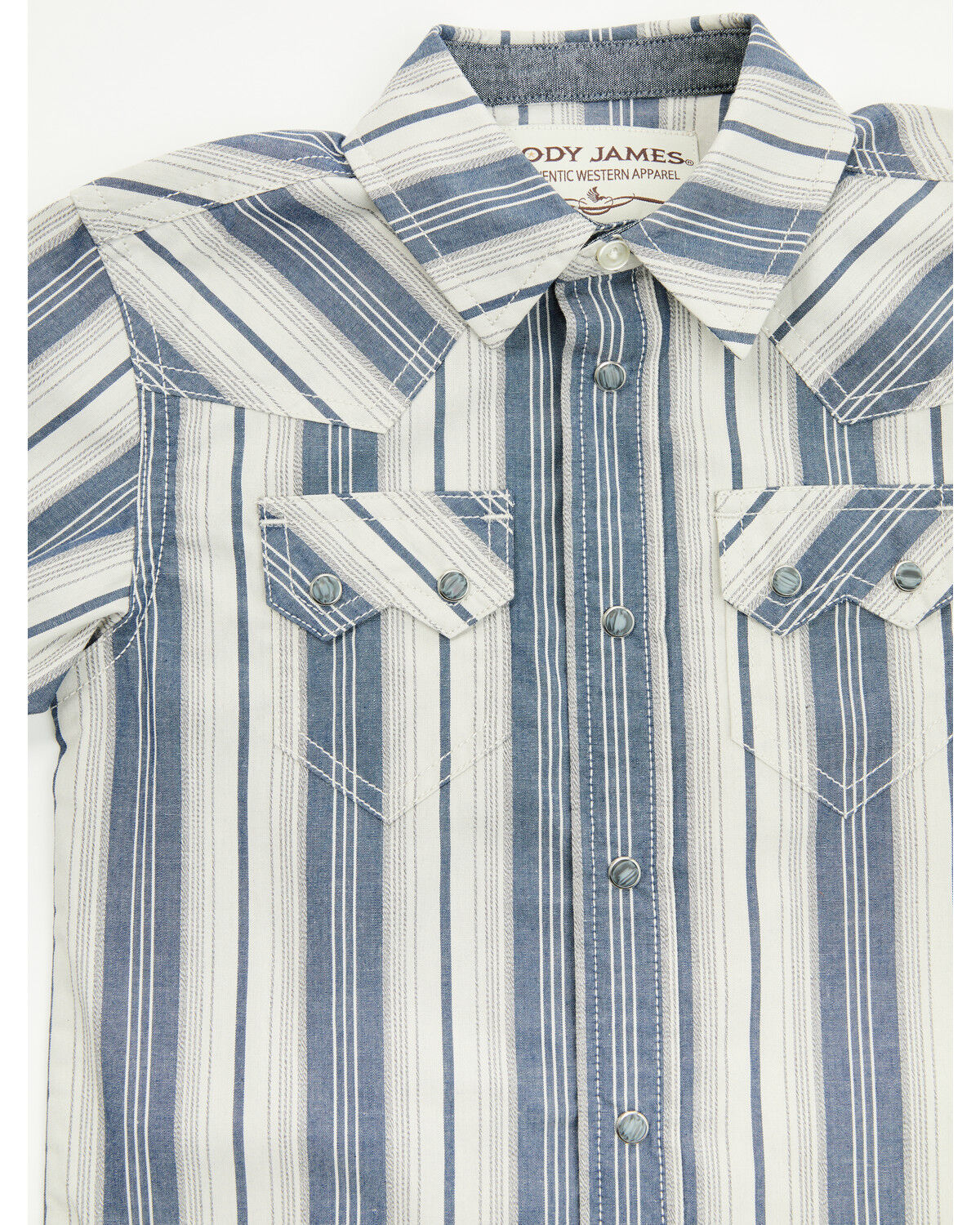 Cody James Toddler Boys' Roman Striped Short Sleeve Snap Western Shirt