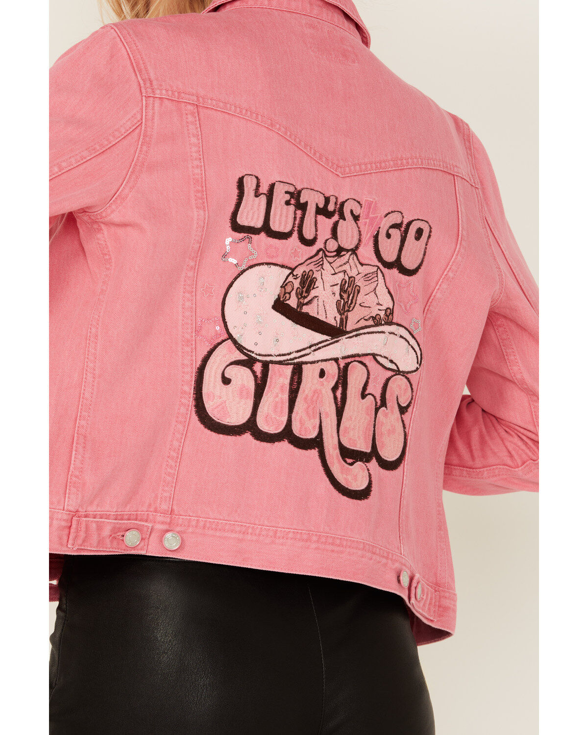 Grace in LA Women's Let's Go Girls Denim Jacket
