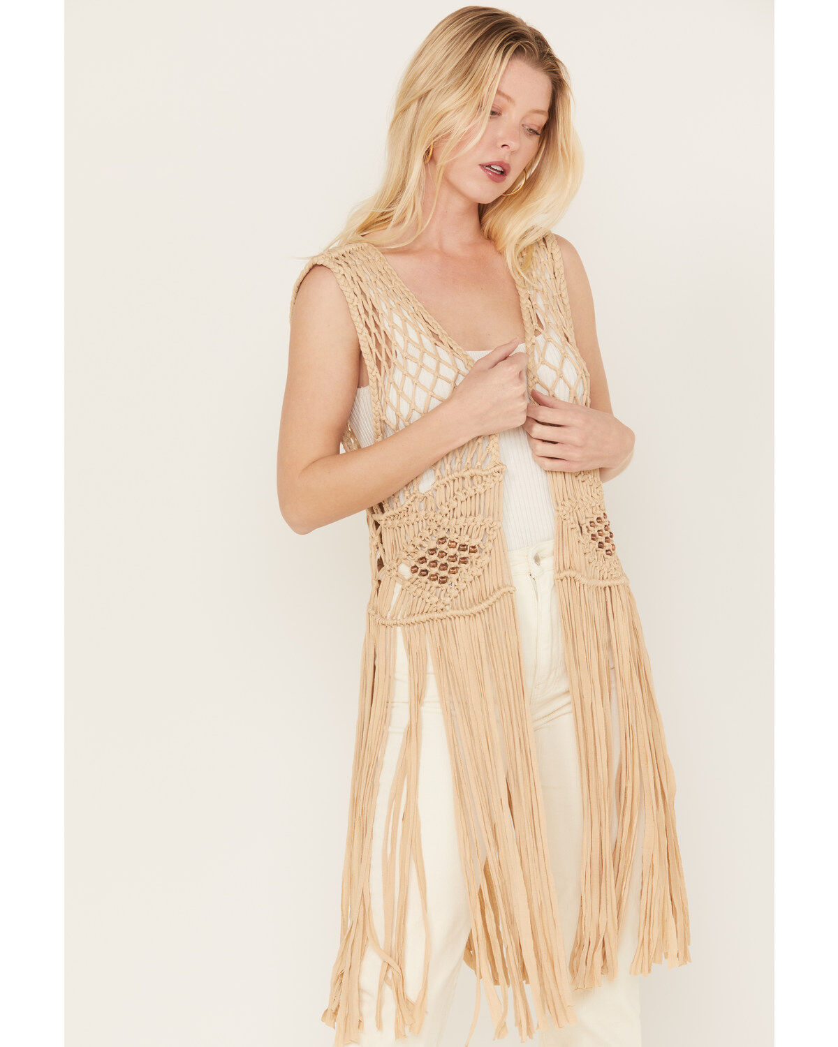 Shyanne Women's Macrame Fringe Vest
