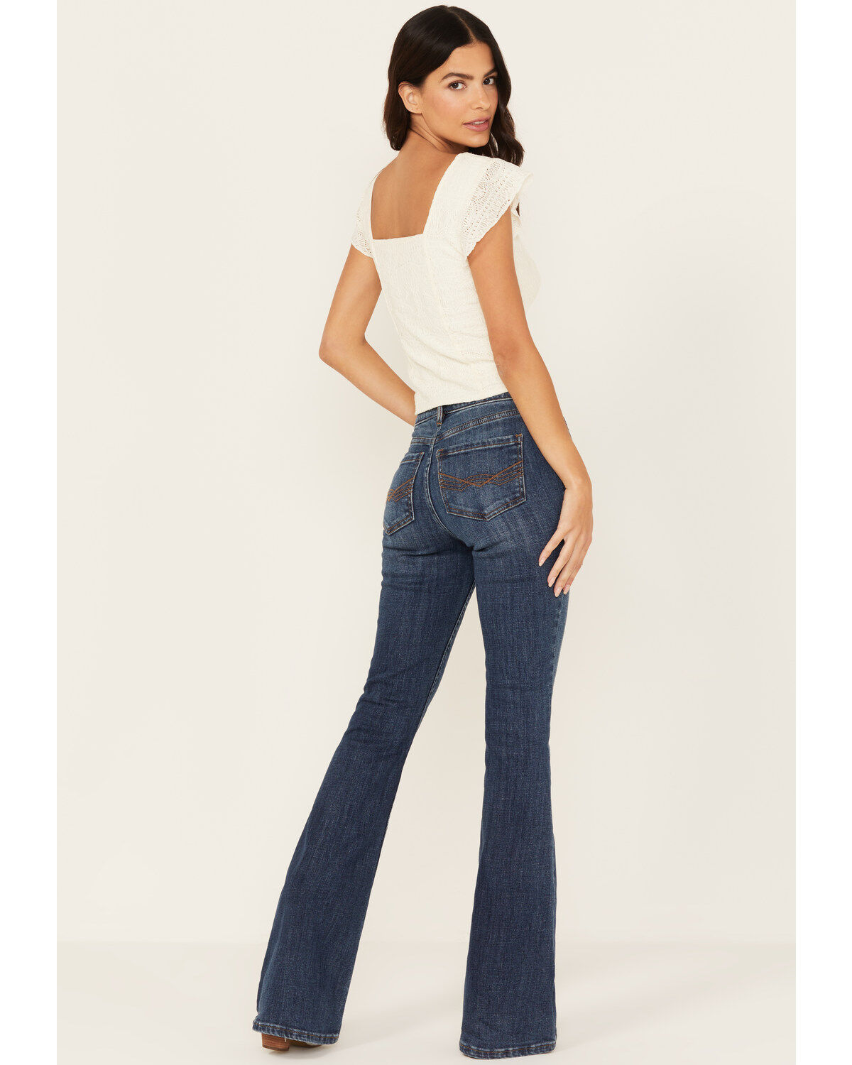 Idyllwind Women's Carvell Medium Wash Gypsy High Rise Stretch Flare Jeans