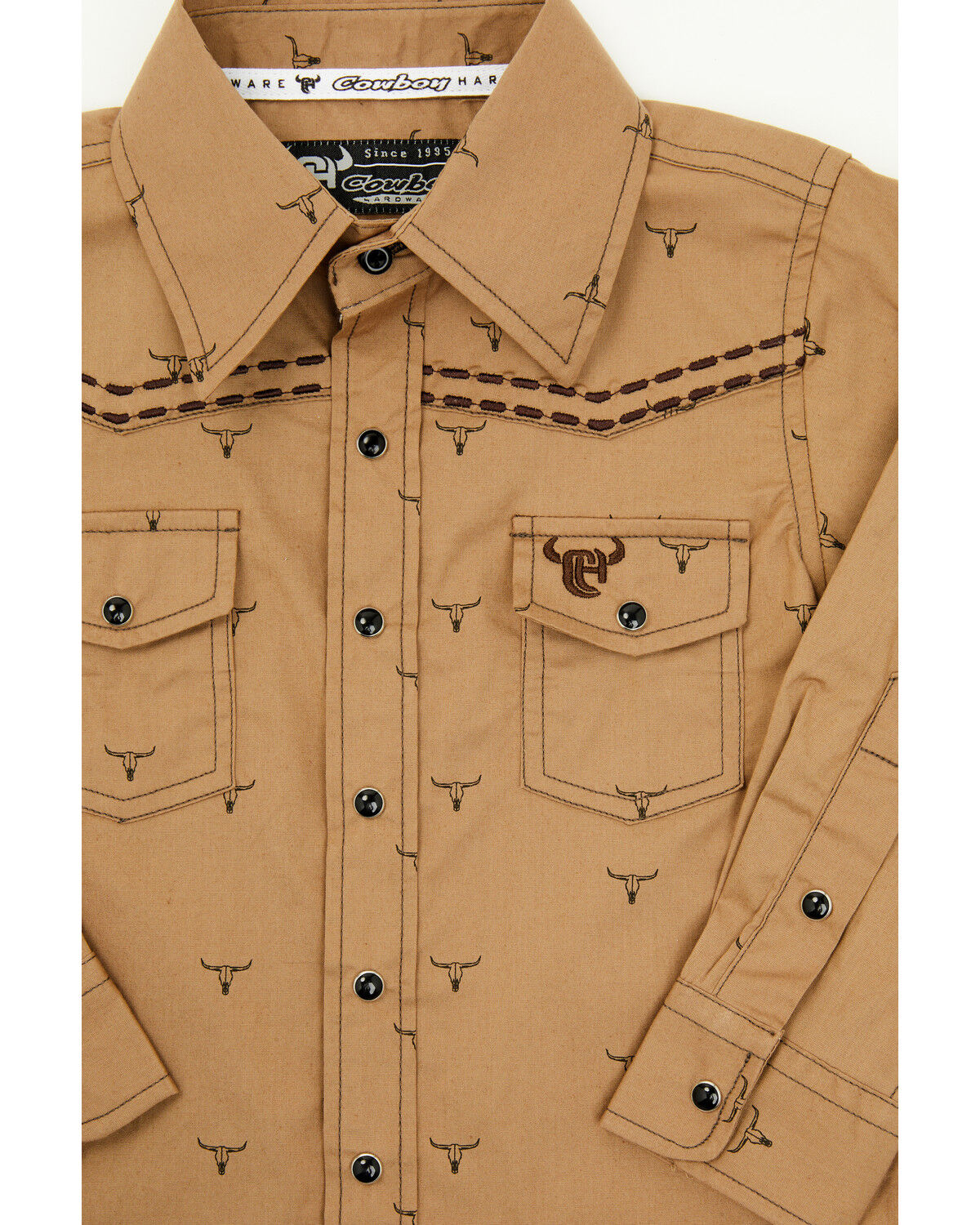 Cowboy Hardware Toddler Boys' Steerhead Long Sleeve Snap Western Shirt