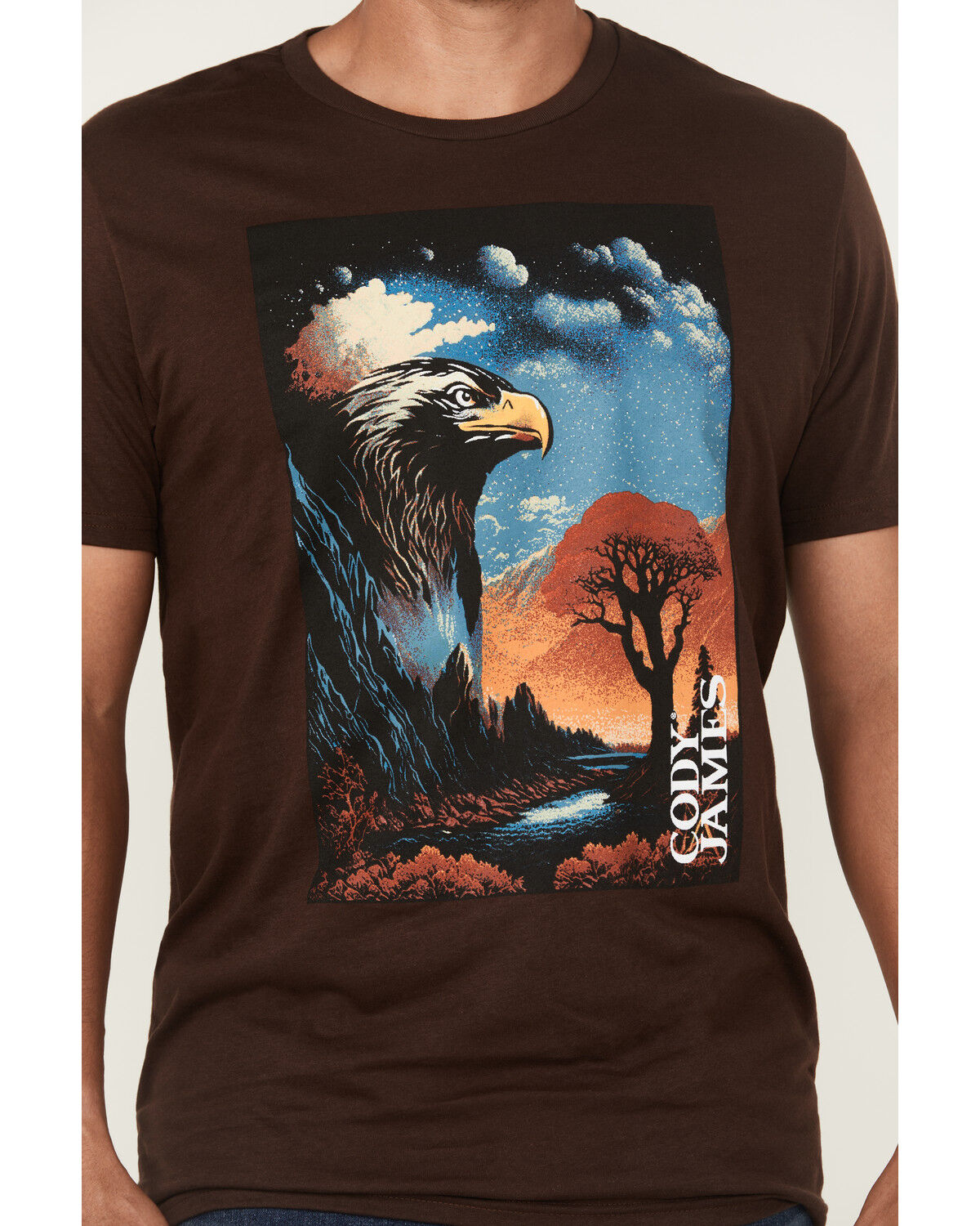 Cody James Men's Lookout Eagle Short Sleeve Graphic T-Shirt